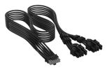 CORSAIR Cable PCIe 12V-2x6 to 2x 8-pin (6+2 split), Black