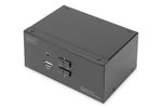 DIGITUS KVM Switch, 2-Port, 4K60Hz, 4xDP in,2xUSB-B,2xAudio