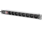 DIGITUS PDU 1U    8xCEE7/5      Ausgänge 230V/16A schwarz
