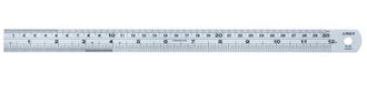 LINEX SL30 Stahl-Lineal 300 x 19mm cm und Zoll-Skala