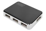 DIGITUS USB-Hub    4-Port 2.0->4xA2.0 m.Netzteil    schwarz