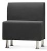 ROCADA Soft mittleres Modul Sofa mit Rckenlehne schwarz