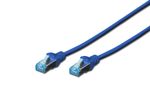 DIGITUS Patchkabel RJ45 SF/UTP Cat5e  0.50m blau Hebelschutz Polybeutel