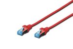 DIGITUS Patchkabel RJ45 SF/UTP Cat5e  2.00m rot  Hebelschutz Polybeutel