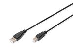 DIGITUS USB 2.0 Anschlusskabel Typ A -B St/St      3.0m   sw