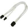Nanoxia Kabel PCI-E 6- auf 6+2-Pin, 30 cm, Single, weiß
