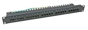 EFB Patchpanel 50xRJ45 8/4 1HE ISDN, schwarz, Cat. 3