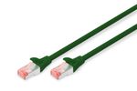 DIGITUS Patchkabel Cat6  S/FTP 2xRJ45 10.0m grün Hebelschutz Polybeutel