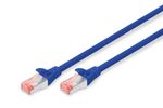 DIGITUS Patchkabel Cat6  S/FTP 2xRJ45  2.0m blau Hebelschutz Polybeutel