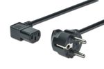 DIGITUS Kaltgeräteanschl Schuko 90°-> IEC C13 90° St/Bu 1.8m Polybeutel