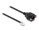 DELOCK Kabel RJ10 St zu RJ10 Bu zum Einbau 30 cm schwarz