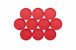 MAUL Industriemagnet rund 29mm 10 Stück rot