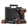 Black&Decker Akku-Bohrschr. 18V 2 x 1,5Ah Li Akku ASD18KB