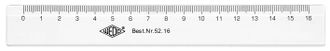 WEDO Lineal 16 cm, Tuschkante,  Zentimeter Kunststof 20Stk
