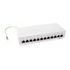 Logilink Patchpanel Tisch/Wand Cat.6 STP 12 Ports,lichtgrau
