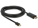 DELOCK Displayport Kabel mini DP -> HDMI St/St 1.00m schwarz