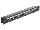 DELOCK 19" Patchpanel 24-Port Cat6 geschirmt schwarz