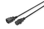 DIGITUS Netzkabelverlängerung, 1,2m, schwarz