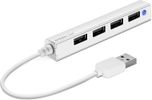 Speedlink USB-HUB SNAPPY SLIM, 4-Port, Passiv, weiß retail