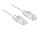 DELOCK Patchkabel RJ45 Cat6 U/UTP 1.00m weiß slim