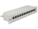 DELOCK 10" Patchpanel 12 Port Cat.6 grau