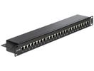 DELOCK 19" Patchpanel 24 Port Cat.6 schwarz
