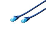 DIGITUS Patchkabel RJ45 U/UTP Cat5e  0.50m  blau Polybeutel
