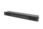 DIGITUS Patchpanel 1HE 16-Port Cat6  geschirmt schwarz