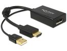 DELOCK HDMI Adapter A -> Displayport St/Bu +USB Strom 4K