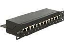 DELOCK 10" Patchpanel 12 Port Cat.6A schwarz