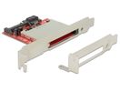 DeLOCK 91495 geheugenkaartlezer SATA Intern Zwart, Rood, Zilver