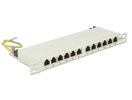 DELOCK 10" Patchpanel 12 Port Cat.6A 0,5 HE grau