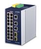 PLANET Industrial 16-Port PoE Switch 10/100/1000T 2xUP 2xSFP