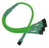 Nanoxia Kabel 3-Pin auf 4 x 3-Pin Adapter, 30 cm, neon-grün