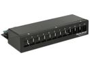 DELOCK Patchpanel 12 Keystone Ports Metall schwarz