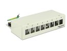 DELOCK Patchpanel 8 Keystone Ports Metall grau