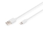 DIGITUS USB Kabel 2.0 A St. -> Lightning St., MFI 2M weiß