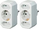 Brennenstuhl Adapterstecker Euro 2 + Schutzkontakt 1 weiß retail
