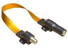 Alcasa S-1014Q coax-kabel 0,54 m SAT Type-F Zwart, Goud, Transparant