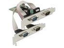 DELOCK PCI Expr Card 4x D-Sub9 (je 2 auf Slotblech)
