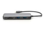 DIGITUS Docking USB-C->HDMI,USB3.0,RJ45,SD,MicroSD,CPD Alu s