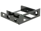 DELOCK Einbaurahmen 1x 3,5" für 5,25"Schachr Alu schwarz