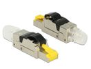 DELOCK RJ45 Stecker feldkonfektionierbar Cat.6A Metall