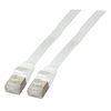 EFB RJ45 Flachpatchkabel U/FTP, Cat.6A, PVC, 0.5m, weiß