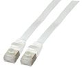 EFB RJ45 Flachpatchkabel U/FTP, Cat.6A, PVC, 0.25m, weiß