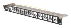 LANBERG 19" Patchpanel Blank 1U 48-Port FTP für Keystone sw