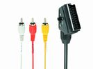 gembird Bidirektionales RCA-zu-SCART-Kabel, 1,8 m