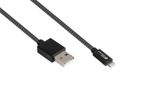 Good Connections USB2.0 Kabel A-Lightning MFI  schw. 0,5m