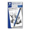 STAEDTLER Bleistift Mars Lumograph 12ST Sechskant
