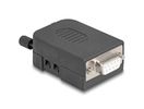 DeLOCK 90655 kabel-connector D-Sub 9, 3 pin terminal block Zwart, Grijs